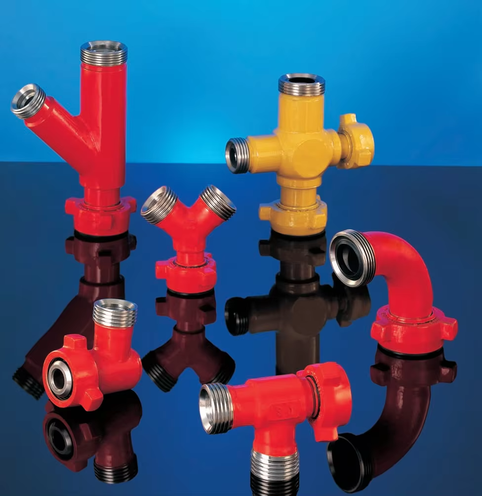 Oilfield API 6A 2 Inch 3 Inch Forged High Pressure Integral Fittings Fig 1502 Y Type Tee Manifold Perfect SJ Petrol FMC ANSON